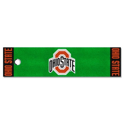 Fan Mats  LLC Ohio State Buckeyes Putting Green Mat Green