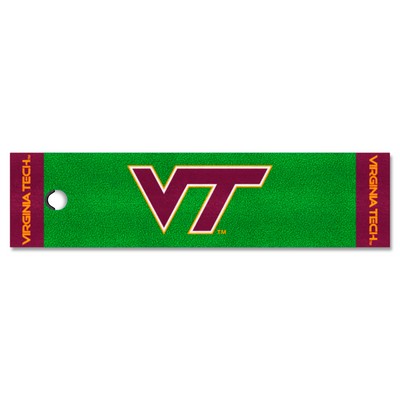 Fan Mats  LLC Virginia Tech Hokies Putting Green Mat Green