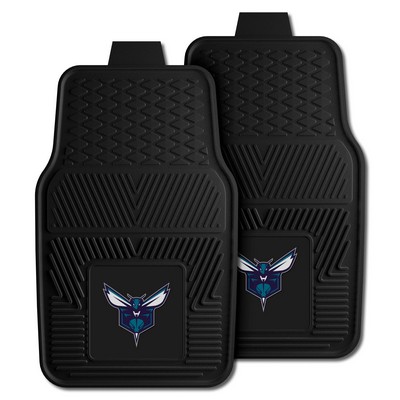 Fan Mats  LLC Charlotte Hornets 2-pc Vinyl Car Mat Set Black