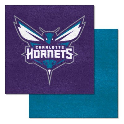 Fan Mats  LLC Charlotte Hornets Team Carpet Tiles Purple