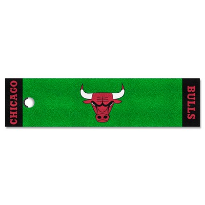 Fan Mats  LLC Chicago Bulls Putting Green Mat Green
