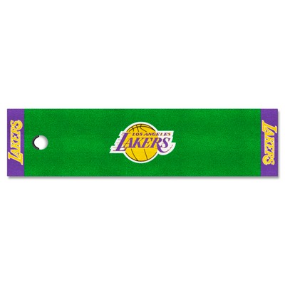 Fan Mats  LLC Los Angeles Lakers Putting Green Mat Green