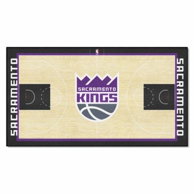Fan Mats  LLC Sacramento Kings NBA Court Large Runner Black
