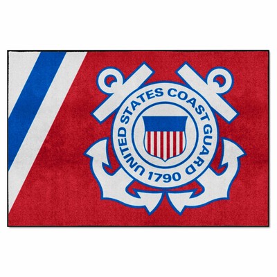 Fan Mats  LLC U.S. Coast Guard n/a 5x8 Rug Red