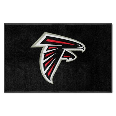 Fan Mats  LLC Atlanta Falcons 4x6 Logo Mat Landscape Black