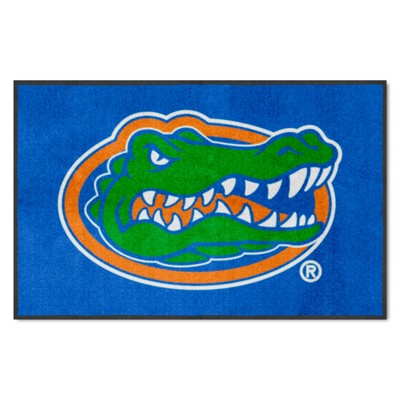 Fan Mats  LLC Florida Gators 4x6 Logo Mat Landscape Blue