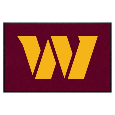 Fan Mats  LLC Washington Commanders NFL 4x6 Logo Mat Landscape Red