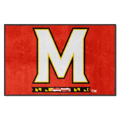 Fan Mats  LLC Maryland 4X6 High-Traffic Mat with Durable Rubber Backing - Landscape Orientation Red