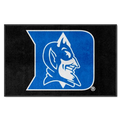 Duke Blue Devils 4x6 Logo Mat Landscape Blue Fan Mats  LLC Duke Blue Devils 4x6 Logo Mat Landscape Blue