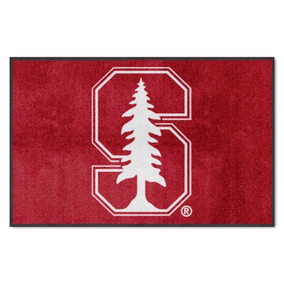 Fan Mats  LLC Stanford Cardinal 4x6 Logo Mat Landscape Cardinal
