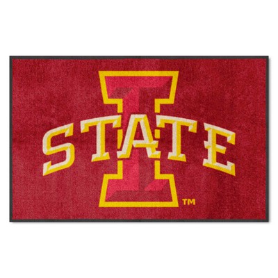 Fan Mats  LLC Iowa State Cyclones 4x6 Logo Mat Landscape Red