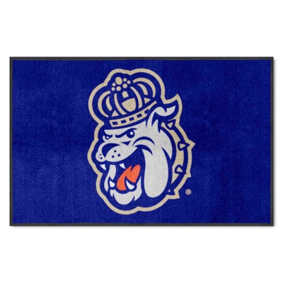 Fan Mats  LLC James Madison Dukes 4x6 Logo Mat Landscape Purple