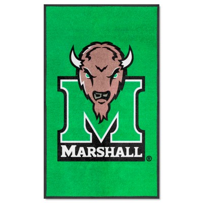 Fan Mats  LLC Marshall Thundering Herd 3x5 Logo Mat Portrait Green