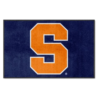 Fan Mats  LLC Syracuse 4X6 High-Traffic Mat with Durable Rubber Backing - Landscape Orientation Navy