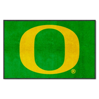 Fan Mats  LLC Oregon Ducks 4x6 Logo Mat Landscape Green