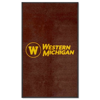Fan Mats  LLC Western Michigan Broncos 3x5 Logo Mat Portrait Brown