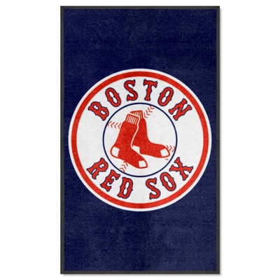 Fan Mats  LLC Boston Red Sox 3x5 Logo Mat Portrait Navy
