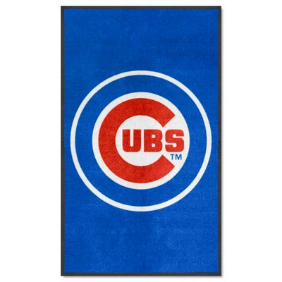 Fan Mats  LLC Chicago Cubs 3X5 High-Traffic Mat with Durable Rubber Backing - Portrait Orientation Blue