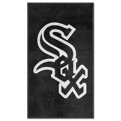 Fan Mats  LLC Chicago White Sox 3x5 Logo Mat Portrait Black