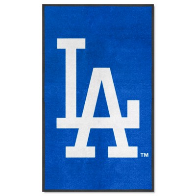 Fan Mats  LLC Los Angeles Dodgers 3X5 High-Traffic Mat with Durable Rubber Backing - Portrait Orientation Blue
