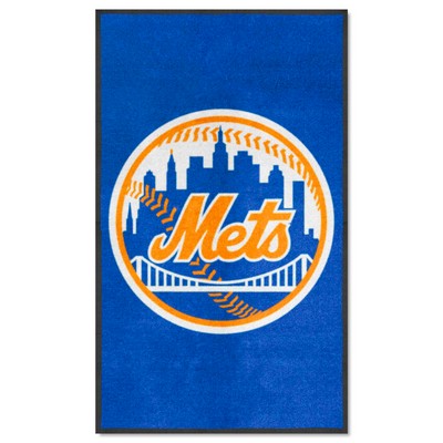 Fan Mats  LLC New York Mets 3x5 Logo Mat Portrait Blue