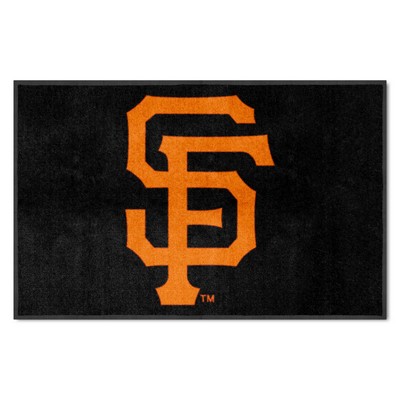 Fan Mats  LLC San Francisco Giants 4x6 Logo Mat Landscape Black
