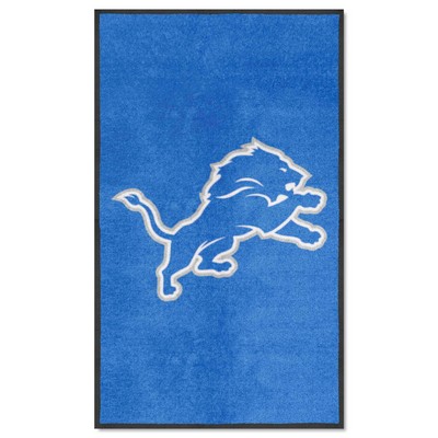 Fan Mats  LLC Detroit Lions 3x5 Logo Mat Portrait Blue