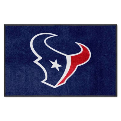 Fan Mats  LLC Houston Texans 4x6 Logo Mat Landscape Navy