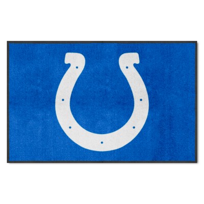 Fan Mats  LLC Indianapolis Colts 4X6 High-Traffic Mat with Durable Rubber Backing - Landscape Orientation Blue