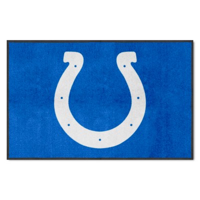 Fan Mats  LLC Indianapolis Colts 4x6 Logo Mat Landscape Blue