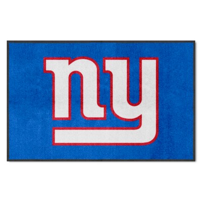 Fan Mats  LLC New York Giants 4x6 Logo Mat Landscape Dark Blue
