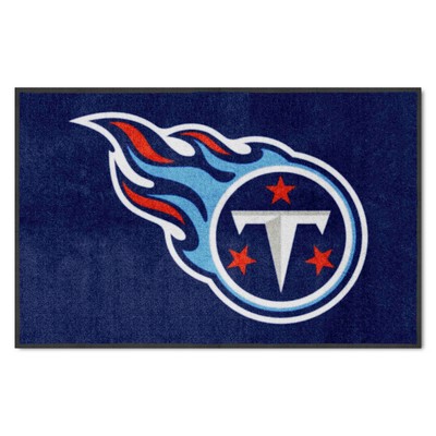 Fan Mats  LLC Tennessee Titans 4x6 Logo Mat Landscape Navy