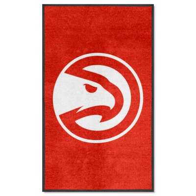 Fan Mats  LLC Atlanta Hawks 3x5 Logo Mat Portrait Red