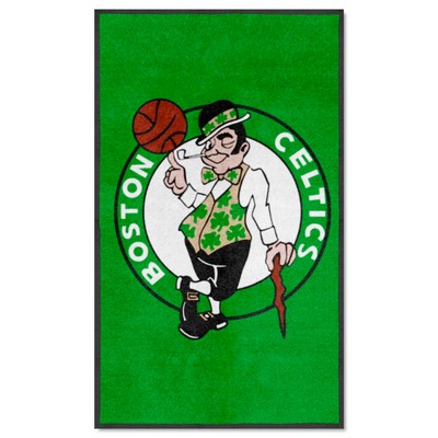 Fan Mats  LLC Boston Celtics 3x5 Logo Mat Portrait Green