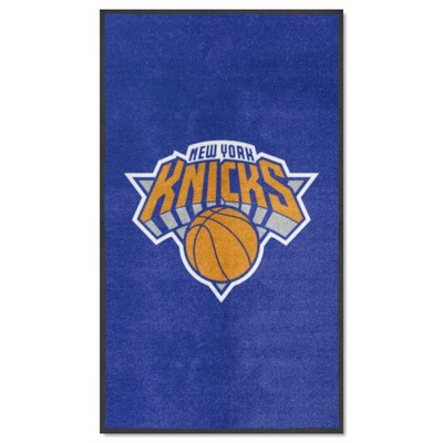 Fan Mats  LLC New York Knicks 3X5 High-Traffic Mat with Durable Rubber Backing - Portrait Orientation Blue
