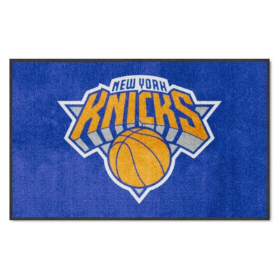 Fan Mats  LLC New York Knicks 4x6 Logo Mat Landscape Blue
