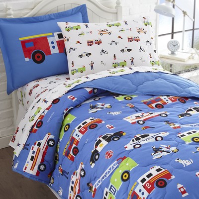 Olive Kids Olive Kids Heroes 5 pc Bed in a Bag - Twin Blue