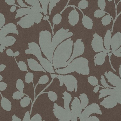 Duralee 32860 AQUA/COCOA