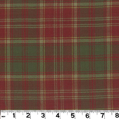 Roth and Tompkins Textiles Red Grant Plaid Red WOOL Plaid  and Tartan fabric by the yard.