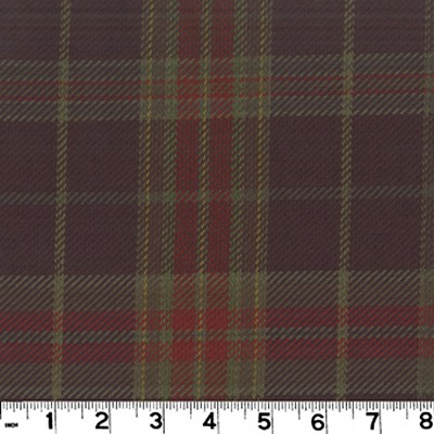 Roth and Tompkins Textiles Parkhill Chestnut Brown COTTON Plaid  and Tartan fabric by the yard.