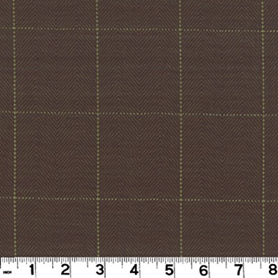 Roth and Tompkins Textiles Copley Square Chocolate Brown COTTON Check fabric by the yard.