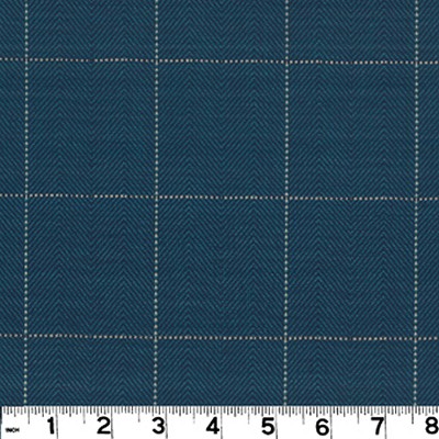 Roth and Tompkins Textiles Copley Square Cobalt Blue COTTON Check fabric by the yard.