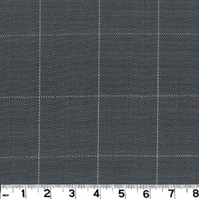 Roth and Tompkins Textiles Copley Square Slate Grey COTTON Check fabric by the yard.