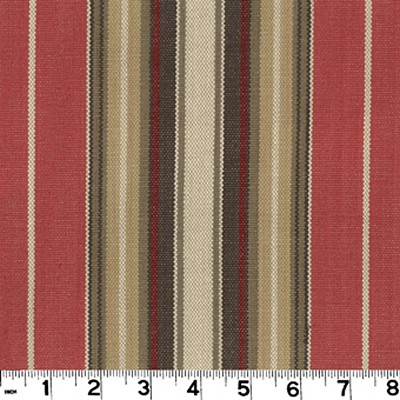 Roth and Tompkins Textiles Belmont Barn Red Red COTTON Wide Striped fabric by the yard.