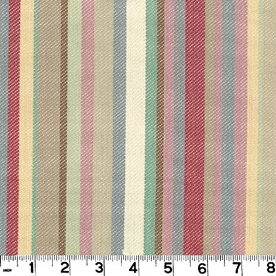 Roth and Tompkins Textiles Edwin Spring Multi COTTON Wide Striped fabric by the yard.