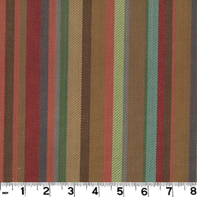 Roth and Tompkins Textiles Edwin Harvest Multi COTTON Wide Striped fabric by the yard.