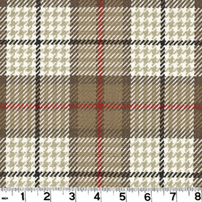 Roth and Tompkins Textiles Brennan Camel D3081 Brown COTTON COTTON Plaid and Tartan Fabric fabric by the yard.