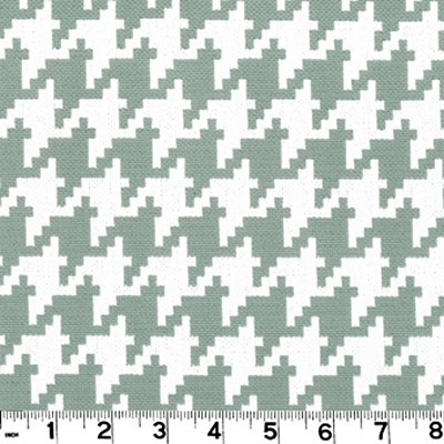 Roth and Tompkins Textiles Harper Seaglass Green COTTON Houndstooth fabric by the yard.