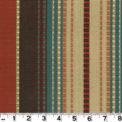 Roth and Tompkins Textiles Appalachian Terra Cotta Orange COTTON Navajo Print fabric by the yard.