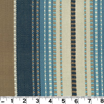 Roth and Tompkins Textiles Appalachian Lake Blue COTTON Navajo Print fabric by the yard.